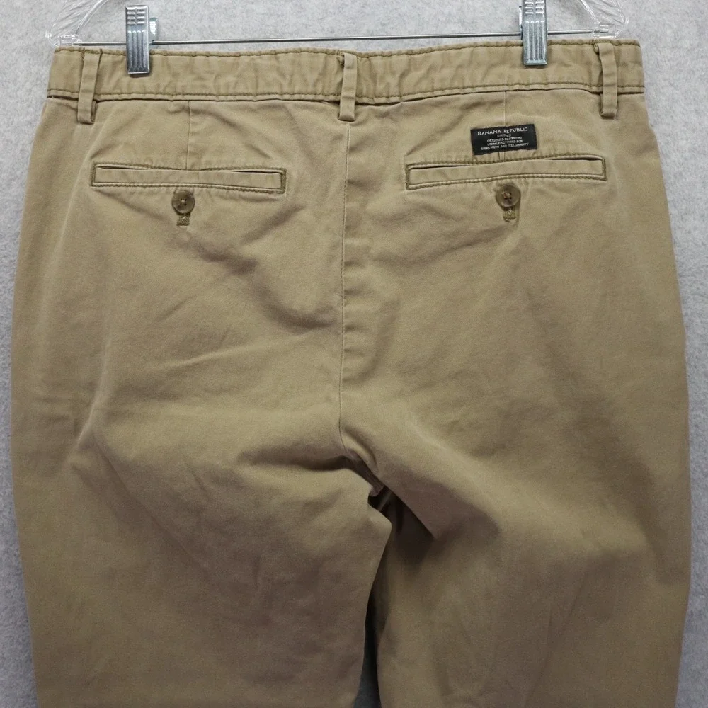 Banana Republic Pants Mens 34x34 Athletic Fit‎ Chino Casual Stretch Tan Khaki
